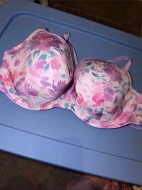 torrid Pink & Purple Floral Lightly Lined Underwire T-Shirt Bra